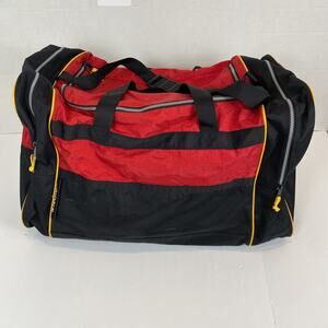 Techno pro large black and red duffel bag 16 x 26